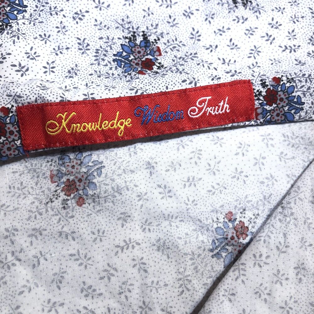 Robert Graham Classic Fit Long Sleeve Shirt Size XL White Floral Print Button - Picture 5 of 10